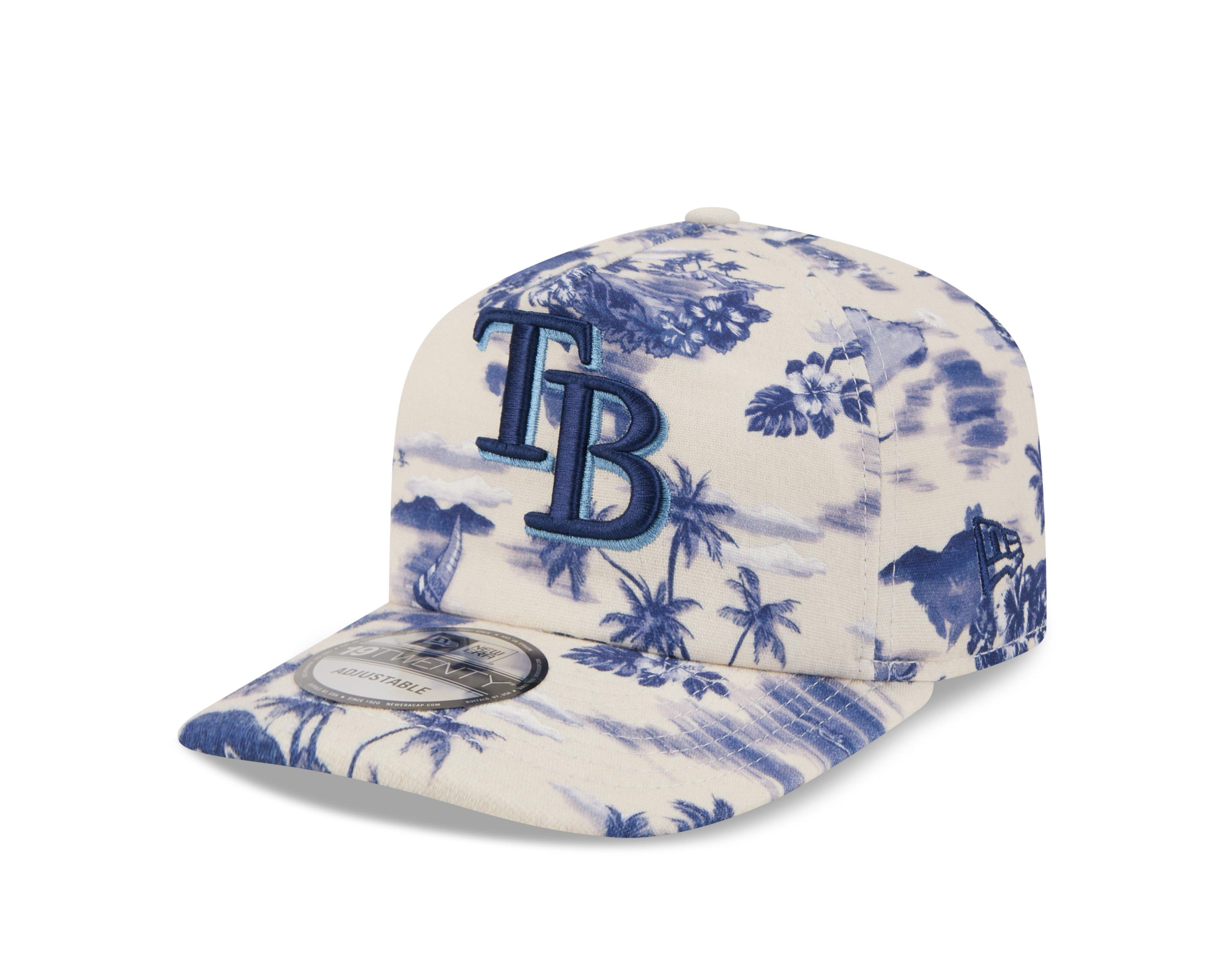 New Era Tampa Bay Rays 19TWENTY Tropical Snapback Hat - White/Blue - WHITE/BLUE